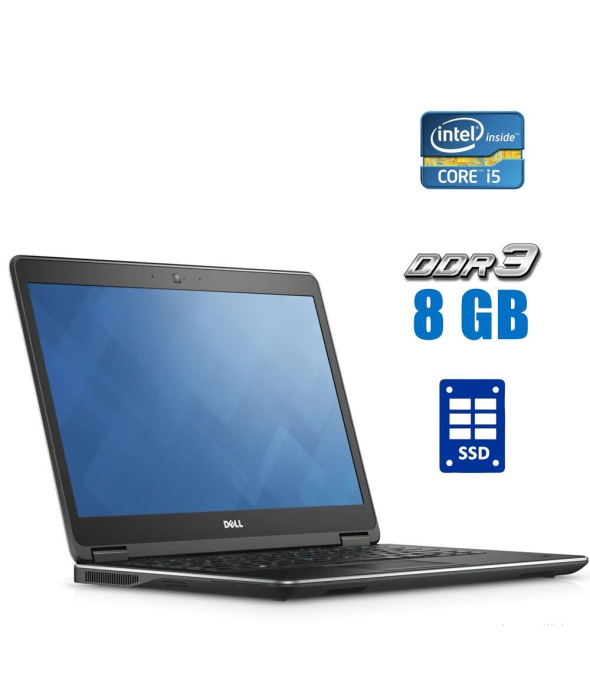 Ультрабук Б-класс Dell Latitude E7440 / 14&quot; (1920x1080) TN / Intel Core i5-4310U (2 (4) ядра по 2.0 - 3.0 GHz) / 8 GB DDR3 / 240 GB SSD / Intel HD Graphics 4400 / WebCam - 1