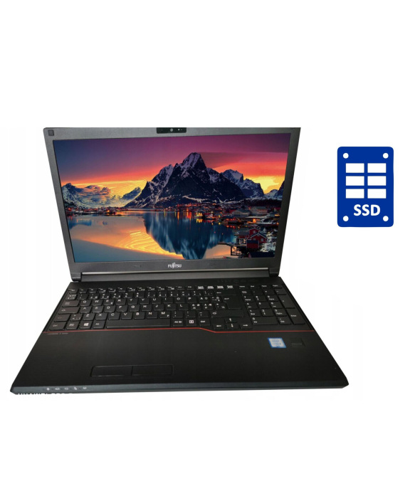 Ноутбук Б-класс Fujitsu LifeBook E556 / 15.6&quot; (1920x1080) IPS / Intel Core i3-6100U (2 (4) ядра по 2.3 GHz) / 8 GB DDR4 / 240 GB SSD / Intel HD Graphics 520 / WebCam / Win 10 Pro - 1