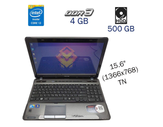 БУ Ноутбук Toshiba Satellite A665-S5170 / 15.6&quot; (1366x768) TN / Intel Core i3-380M (2 (4) ядра по 2.53 GHz) / 4 GB DDR3 / 500 GB HDD / WebCam / DVD-ROM из Европы в Харькове