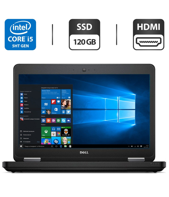 Ноутбук Б-класс Dell Latitude E5540 / 15.6&quot; (1366x768) TN / Intel Core i5-4310U (2 (4) ядра по 2.0 - 3.0 GHz) / 8 GB DDR3 / 120 GB SSD / Intel HD Graphics 4400 / WebCam / DVD-ROM / VGA - 1