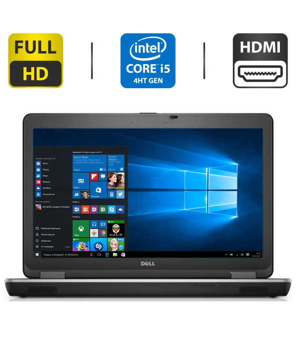 Ноутбук Dell Latitude E6540 / 15.6&quot; (1920x1080) TN / Intel Core i5-4310M (2 (4) ядра по 2.7 - 3.4 GHz) / 4 GB DDR3 / 500 GB HDD / Intel HD Graphics 4600 / DVD-ROM / HDMI - 1