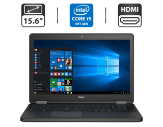 БУ Ноутбук Б-класс Dell Latitude E5550 / 15.6&quot; (1366x768) TN / Intel Core i5-5300U (2 (4) ядра по 2.3 - 2.9 GHz) / 4 GB DDR3 / 500 GB HDD / Intel HD Graphics 5500 / WebCam / HDMI из Европы в Харькове