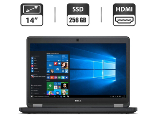 БУ Ноутбук Б-класс Dell Latitude E5450 / 14&quot; (1600x900) TN / Intel Core i5-5300U (2 (4) ядра по 2.3 - 2.9 GHz) / 8 GB DDR3 / 256 GB SSD / Intel HD Graphics 5500 / WebCam / HDMI из Европы в Харькове