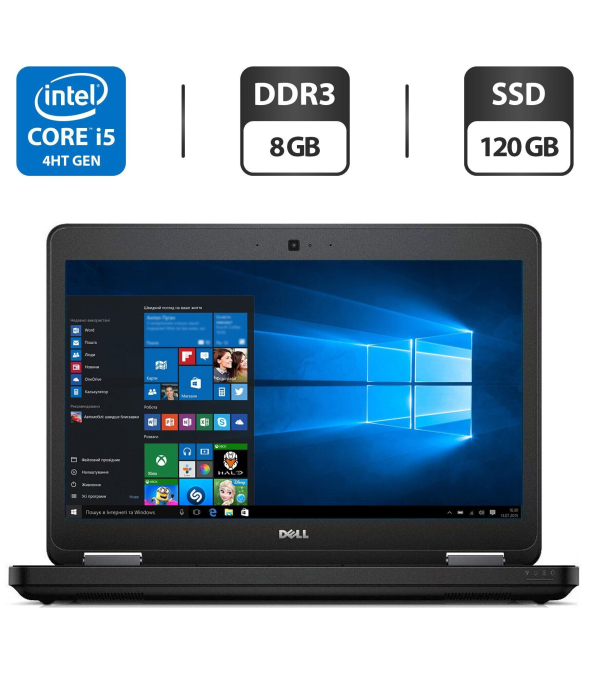 Ноутбук Б-класс Dell Latitude E5540 / 15.6&quot; (1366x768) TN / Intel Core i5-4310U (2 (4) ядра по 2.0 - 3.0 GHz) / 8 GB DDR3 / 120 GB SSD / Intel HD Graphics 4400 / WebCam / DVD-ROM / HDMI - 1