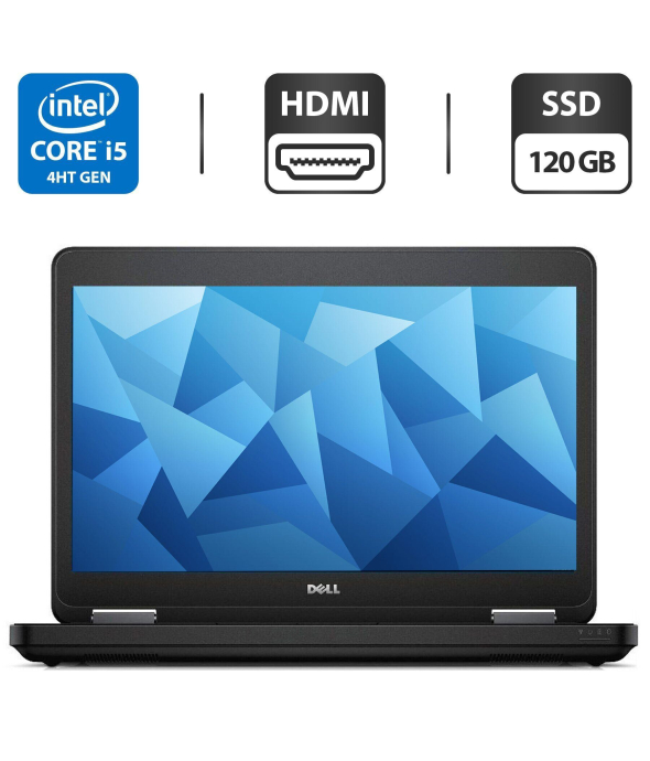 Ноутбук Б-класс Dell Latitude E5540 / 15.6&quot; (1366x768) TN / Intel Core i5-4310U (2 (4) ядра по 2.0 - 3.0 GHz) / 4 GB DDR3 / 120 GB SSD / Intel HD Graphics 4400 / DVD-ROM / HDMI - 1