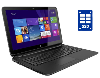 БУ Ноутбук А- класс HP Notebook 15-f010dx / 15.6&quot; (1366x768) IPS Touch / Intel Core i3-4010U (2 (4) ядра по 1.7 GHz) / 4 GB DDR3 / 128 GB SSD / Intel HD Graphics 4400 / WebCam / DVD-RW из Европы