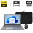 Новый ультрабук Gateway GWTN156-7BL Ultra Slim / 15.6" (1920x1080) IPS / Intel Core i3-1115G4 (2 (4) ядра по 4.1 GHz) / 4 GB DDR4 / 128 GB SSD / Intel UHD Graphics / WebCam / Card Reader + Чехол и мышка в комплекте - 1