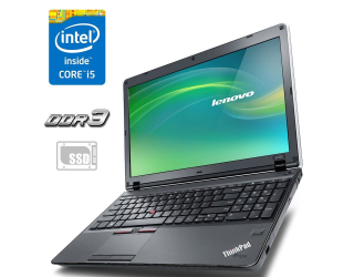 БУ Ноутбук Lenovo ThinkPad Edge E520 / 15.6&quot; (1366x768) TN / Intel Core i5-2410M (2 (4) ядра по 2.3 - 2.9 GHz) / 4 GB DDR3 / 240 GB SSD NEW / AMD Radeon HD 6630M, 2 GB DDR3, 128-bit / WebCam / DVD-ROM / Windows 10 / Без АКБ из Европы в Харькове