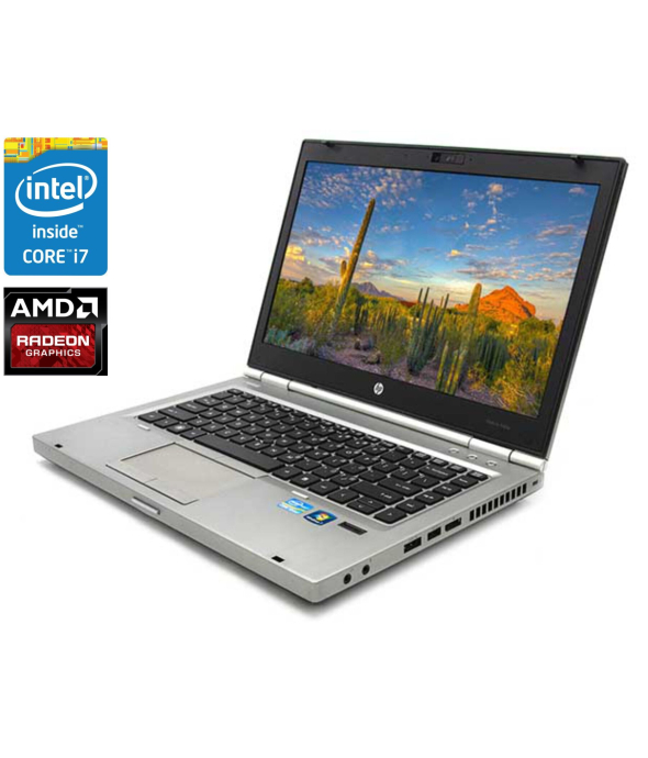 Ноутбук A-класс HP EliteBook 8460p / 14&quot; (1600x900) TN / Intel Core i7-2620M (2 (4) ядра по 2.7 - 3.4 GHz) / 4 GB DDR3 / 120 GB SSD / AMD Radeon HD 6470M, 1GB DDR3, 64-bit / WebCam / DVD-RW - 1