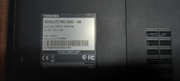 Ноутбук Toshiba Satellite Pro C850-130 / 15.6&quot; (1366x768) TN / Intel Core i5-3210M (2 (4) ядра по 2.5 - 3.1 GHz) / 4 GB DDR3 / 240 GB SSD NEW / Intel HD Graphics 4000 / WebCam / Windows 10 / Без АКБ - 8