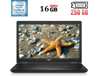 БУ Ноутбук Dell Precision 3520 / 15.6&quot; (1920x1080) IPS Touch / Intel Core i5-7440HQ (4 ядра по 2.8 - 3.8 GHz) / 16 GB DDR4 / 256 GB SSD M.2 / Intel HD Graphics 630 / WebCam / HDMI из Европы в Харкові