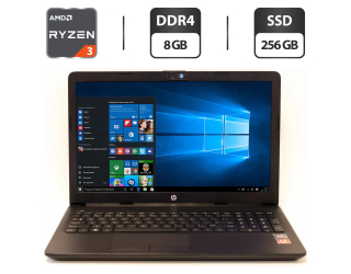 БУ Ноутбук Б-класс HP 15-db00004dx / 15.6&quot; (1366x768) TN / AMD Ryzen 3 2200U (2 (4) ядра по 2.5 - 3.4 GHz) / 8 GB DDR4 / 256 GB SSD / AMD Radeon Vega 3 Graphics / WebCam / HDMI из Европы в Харкові