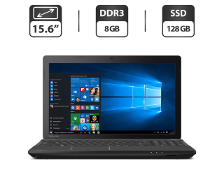 БУ Ноутбук Б-класс Toshiba Satellite Pro C50-A-1LT / 15.6&quot; (1366x768) TN / Intel Core i3-3110M (2 (4) ядра по 2.4 GHz) / 8 GB DDR3 / 128 GB SSD / Intel HD Graphics 4000 / WebCam / DVD-ROM / HDMI из Европы в Харкові