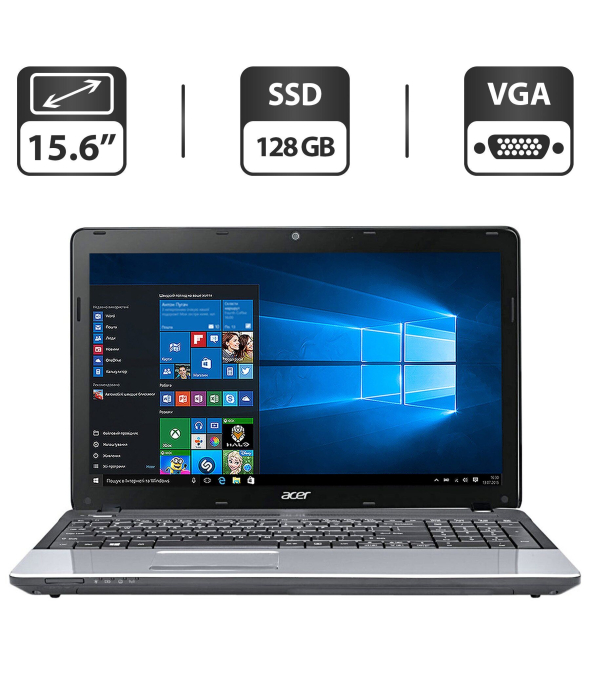 Ноутбук Б-класс Acer 1-151 / 15.6&quot; (1366x768) TN / Intel Pentium B960 (2 ядра по 2.2 GHz) / 4 GB DDR3 / 128 GB SSD / Intel HD Graphics / WebCam / VGA - 1