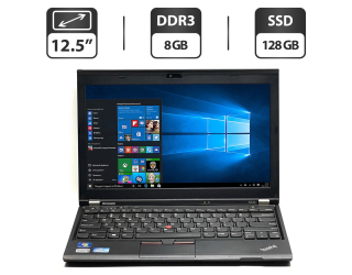 БУ Нетбук Б-класс Lenovo ThinkPad X230 / 12.5&quot; (1366x768) TN / Intel Core i5-3320M (2 (4) ядра по 2.6 - 3.3 GHz) / 8 GB DDR3 / 128 GB SSD / Intel HD Graphics 4000 / WebCam / VGA из Европы в Харькове
