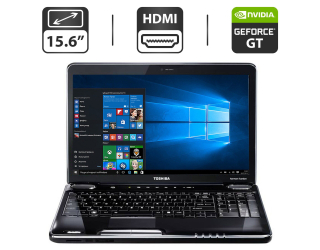 БУ Ноутбук Б-класс Toshiba Satellite A500 / 15.6&quot; (1366x768) TN / Intel Core i3-330M (2 (4) ядра по 2.13 GHz) / 4 GB DDR3 / 500 GB HDD / nVidia GeForce GT 330M, 512 MB GDDR3, 128-bit / WebCam / HDMI из Европы в Харкові