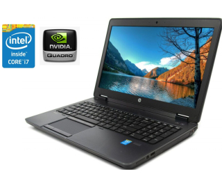 БУ Мобильная рабочая станция Б-класс HP ZBook 15 / 15.6&quot; (1920x1080) IPS / Intel Core i7-4800MQ (4 (8) ядра по 2.7 - 3.7 GHz) / 8 GB DDR3 / 512 GB SSD / nVidia Quadro K2100M, 2 GB GDDR5, 128-bit / WebCam / DVD-ROM / Win Pro из Европы в Харкові