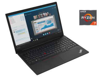 БУ Ноутбук Lenovo ThinkPad E595 / 15.6&quot; (1920x1080) IPS / AMD Ryzen 7 3700U (4 (8) ядра по 2.3 - 4.0 GHz) / 8 GB DDR4 / 256 GB SSD / AMD Radeon RX Vega 10 / WebCam / Win 10 Pro из Европы в Харкові