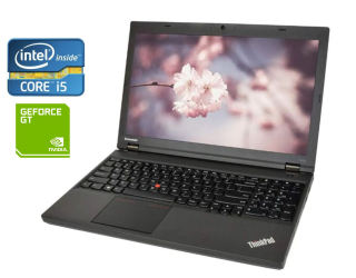БУ Ноутбук Lenovo ThinkPad T540p / 15.6&quot; (1920x1080) TN / Intel Core i5-4300M (2 (4) ядра по 2.6 - 3.3 GHz) / 8 GB DDR3 / 512 GB SSD / nVidia GeForce GT 730M, 1 GB DDR3, 64-bit / DVD-ROM / Win 10 Pro из Европы в Харькове