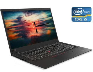 БУ Ультрабук Lenovo ThinkPad X1 Carbon  / 14&quot; (1920x1080) IPS / Intel Core i5-8350U (4 (8) ядра по 1.7 - 3.6 GHz) / 8 GB DDR3 / 256 GB SSD / Intel UHD Graphics 620 / WebCam / Win 10 Pro из Европы в Харькове