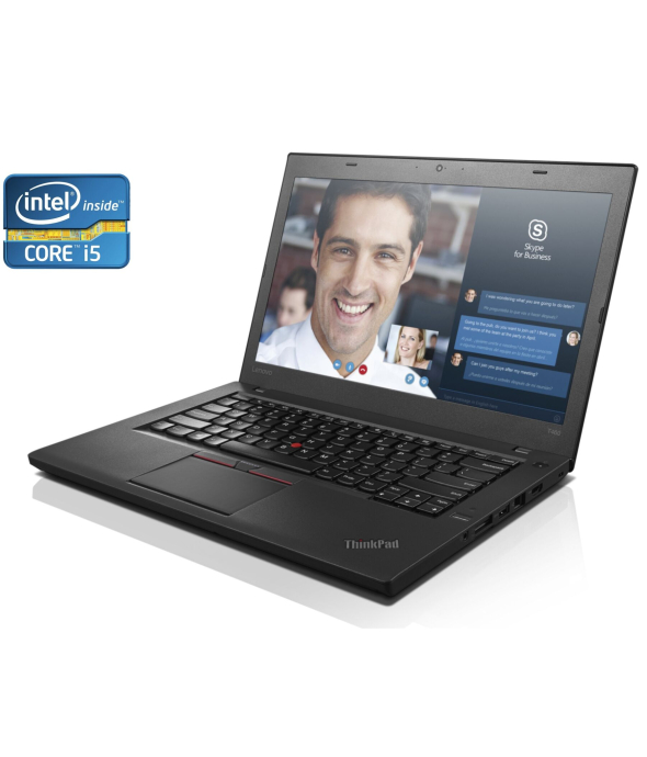 Ноутбук А-класс Lenovo ThinkPad T460 / 14&quot; (1366x768) TN / Intel Core i5-6300U (2 (4) ядра по 2.4 - 3.0 GHz) / 8 GB DDR4 / 256 GB SSD / Intel HD Graphics 520 / WebCam / 2 АКБ - 1