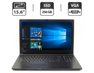 БУ Ноутбук Б-класс Toshiba Tecra C50-B / 15.6&quot; (1366x768) TN / Intel Core i5-4210U (2 (4) ядра по 1.7 - 2.7 GHz) / 4 GB DDR3 / 256 GB SSD / Intel HD Graphics 4400 / WebCam / DVD-ROM / VGA из Европы в Харкові