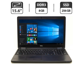 БУ Ноутбук Б-класс Dell Latitude E5550 / 15.6&quot; (1366x768) TN / Intel Core i5-5200U (2 (4) ядра по 2.2 - 2.7 GHz) / 8 GB DDR3 / 256 GB SSD / Intel HD Graphics 5500 / WebCam / VGA из Европы