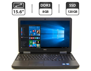 БУ Ноутбук Б-класс Dell Latitude E5540 / 15.6&quot; (1366x768) TN / Intel Core i5-4200U (2 (4) ядра по 1.6 - 2.6 GHz) / 8 GB DDR3 / 120 GB SSD / Intel HD Graphics 4400 / WebCam / DVD-ROM / VGA из Европы