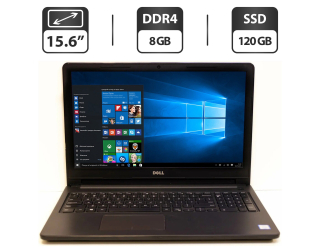 БУ Ноутбук Б-класс Dell Inspiron 15 3567 / 15.6&quot; (1366x768) TN / Intel Core i3-7020U (2 (4) ядра по 2.3 GHz) / 8 GB DDR4 / 120 GB SSD / Intel HD Graphics 520 / WebCam / DVD-ROM / HDMI из Европы в Харкові
