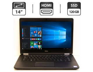 БУ Ультрабук Dell Latitude E5470 / 14&quot; (1366x768) TN / Intel Core i5-6300U (2 (4) ядра по 2.4 - 3.0 GHz) / 4 GB DDR4 / 120 GB SSD / Intel HD Graphics 520 / WebCam / HDMI из Европы в Харкові