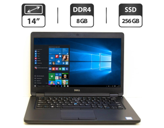 БУ Ультрабук Б-класс Dell Latitude 5480 / 14&quot; (1366x768) TN / Intel Core i5-7440HQ (4 ядра по 2.8 - 3.8 GHz) / 8 GB DDR4 / 256 GB SSD / Intel HD Graphics 630 / WebCam / HDMI из Европы в Харкові