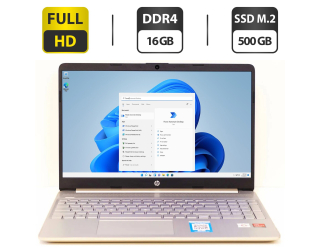 БУ Ультабук Б-класс HP Laptop 15-ef1072wm / 15.6&quot; (1920x1080) TN / AMD Athlon Silver 3050U (2 ядра по 2.3 - 3.2 GHz) / 16 GB DDR4 / 500 GB SSD M.2 / AMD Radeon Graphics / WebCam / HDMI из Европы