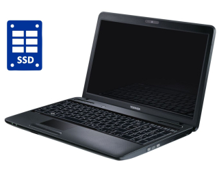 БУ Ноутбук A-класс Toshiba Satellite C650-198 / 15.6&quot; (1366x768) TN / Intel Core i3-350M (2 (4) ядра по 2.26 GHz) / 8 GB DDR3 / 128 GB SSD / Intel HD Graphics / WebCam / DVD-RW / Win 10 Pro из Европы