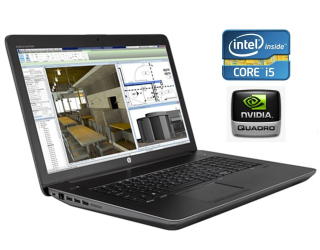 БУ Мобильная рабочая станция HP ZBook 17 G3 / 17.3&quot; (1920x1080) IPS / Intel Core i5-6440HQ (4 ядра по 2.6 - 3.5 GHz) / 16 GB DDR4 / 256 GB SSD / nVidia Quadro M3000M, 4 GB GDDR5, 256-bit / WebCam / Win 10 Pro из Европы в Харкові