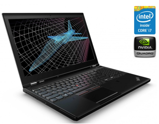 БУ Мобильная рабочая станция Lenovo ThinkPad P50s / 15.6&quot; (1920x1080) IPS / Intel Core i7-6500U (2 (4) ядра по 2.5 - 3.1 GHz) / 16 GB DDR3 / 512 GB SSD / nVidia Quadro M500M, 2 GB DDR3, 64-bit / WebCam / Win 10 Pro из Европы в Харкові