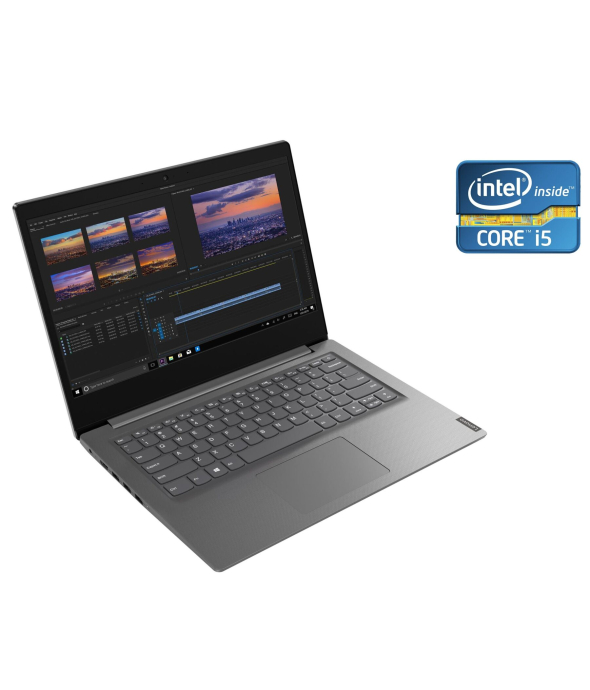 Ультрабук Lenovo V14-IIL / 14&quot; (1920x1080) TN / Intel Core i5-1035G1 (4 (8) ядра по 1.0 - 3.6 GHz) / 8 GB DDR4 / 256 GB SSD / Intel UHD Graphics / WebCam / Win 10 Pro - 1