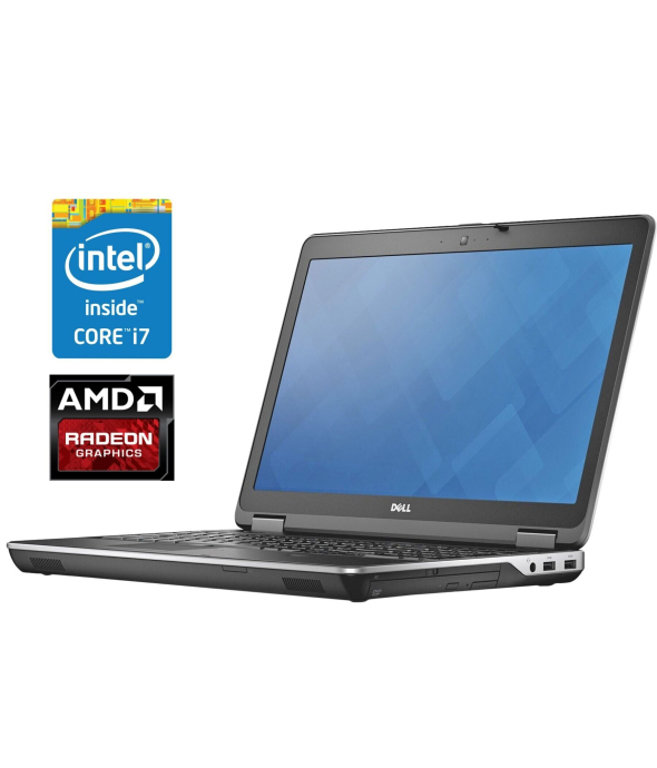 Игровой ноутбук Б-класс Dell Latitude E6540 / 15.6&quot; (1920x1080) TN / Intel Core i7-4800MQ (4 (8) ядра по 2.7 - 3.7 GHz) / 8 GB DDR3 / 240 GB SSD / AMD Radeon HD 8790M, 2 GB GDDR5, 128-bit / WebCam / DVD-ROM / Win 10 Pro - 1