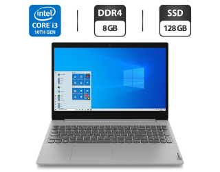 БУ Ноутбук Б-класс Lenovo IdeaPad 3 15IIL05 / 15.6&quot; (1366x768) TN / Intel Core i3-1005G1 (2 (4) ядра по 1.2 - 3.4 GHz) / 8 GB DDR4 / 128 GB SSD / Intel UHD Graphics / WebCam / HDMI из Европы в Харькове