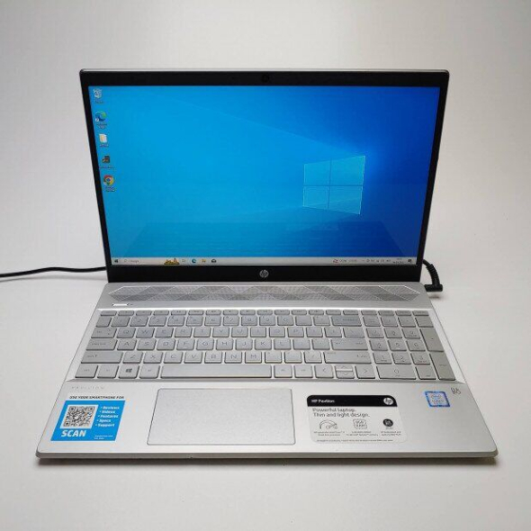 Ноутбук Б-класс HP Pavilion 15-cs0064st / 15.6&quot; (1920x1080) IPS / Intel Core i7-8550U (4 (8) ядра по 1.8 - 4.0 GHz) / 8 GB DDR4 / 512 GB SSD / Intel UHD Graphics 620 / WebCam / Win 10 Home - 2