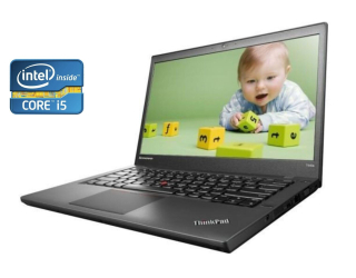 БУ Ноутбук Lenovo ThinkPad T440p / 14&quot; (1600x900) TN / Intel Core i5-4300M (2 (4) ядра по 2.6 - 3.3 GHz) / 8 GB DDR3 / 128 GB SSD / Intel HD Graphics 4600 / WebCam / DVD-ROM / Win 10 Pro из Европы в Харкові