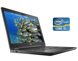 БУ Ноутбук Dell Latitude E5580 / 15.6&quot; (1920x1080) IPS / Intel Core i5-6300U (2 (4) ядра по 2.4 - 3.0 GHz) / 16 GB DDR4 / 256 GB SSD / Intel HD Graphics 520 / WebCam / Win 10 Pro из Европы