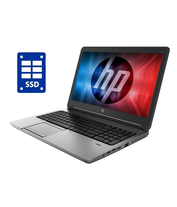 Ноутбук HP ProBook 650 G1 / 15.6&quot; (1366x768) TN / Intel Core i3-4100M (2 (4) ядра по 2.5 GHz) / 8 GB DDR3 / 240 GB SSD / Intel HD Graphics 4600 / WebCam / DVD-ROM / Win 10 Pro - 1