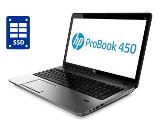 БУ Ноутбук HP ProBook 450 G2 / 15.6&quot; (1366x768) TN / Intel Core i3-4005U (2 (4) ядра по 1.7 GHz) / 8 GB DDR3 / 500 GB SSD / Intel HD Graphics 4400 / WebCam / DVD-ROM / Win 10 Pro из Европы в Харькове