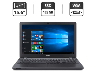БУ Ноутбук Б-класс Acer Extensa 2510 / 15.6&quot; (1366x768) TN / Intel Core i3-4005U (2 (4) ядра по 1.7 GHz) / 4 GB DDR3 / 128 GB SSD / Intel HD Graphics 4400 / WebCam / VGA из Европы в Харкові