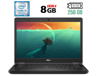 БУ Ноутбук Б-класс Dell Latitude 5480 / 14&quot; (1920x1080) IPS / Intel Core i5-7300U (2 (4) ядра по 2.6 - 3.5 GHz) / 8 GB DDR4 / 256 GB SSD M.2 / Intel HD Graphics 620 / WebCam / USB 3.1 / HDMI / Windows 10 лицензия из Европы в Харькове