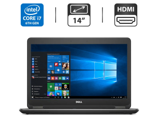 БУ Ноутбук Dell Latitude E7440 / 14&quot; (1366x768) TN / Intel Core i7-6600U (2 (4) ядра по 2.6 - 3.4 GHz) / 4 GB DDR3 / 500 GB HDD / Intel HD Graphics 520 / HDMI из Европы в Харкові