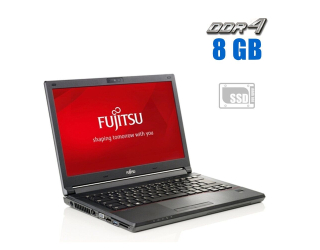 БУ Ноутбук Fujitsu Lifebook E548 / 14&quot; (1366x768) TN / Intel Core i3-7130U (2 (4) ядра по 2.7 GHz) / 8 GB DDR4 / 256 GB SSD / Intel HD Graphics 620 / WebCam / Win 10 Lic из Европы в Харькове