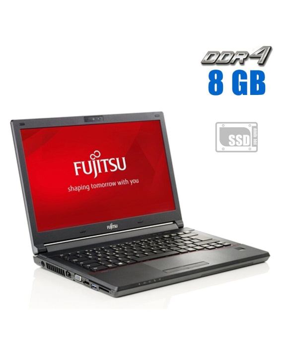 Ноутбук Fujitsu Lifebook E548 / 14&quot; (1366x768) TN / Intel Core i3-7130U (2 (4) ядра по 2.7 GHz) / 8 GB DDR4 / 256 GB SSD / Intel HD Graphics 620 / WebCam / Win 10 Lic - 1