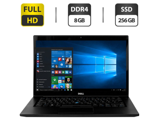 БУ Ультрабук Б-класс Dell Latitude 7480 / 14&quot; (1920x1080) IPS / Intel Core i5-7300U (2 (4) ядра по 2.6 - 3.5 GHz) / 8 GB DDR4 / 256 GB SSD / Intel HD Graphics 620 / WebCam / HDMI из Европы в Харкові