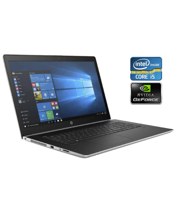 Игровой ноутбук Б-класс HP ProBook 470 G5 / 17.3&quot; (1600x900) TN / Intel Core i5-8250U (4 (8) ядра по 1.6 - 3.4 GHz) / 8 GB DDR4 / 256 GB SSD / nVidia GeForce 930MX, 2 GB DDR3, 64-bit / WebCam / Win 10 Pro - 1